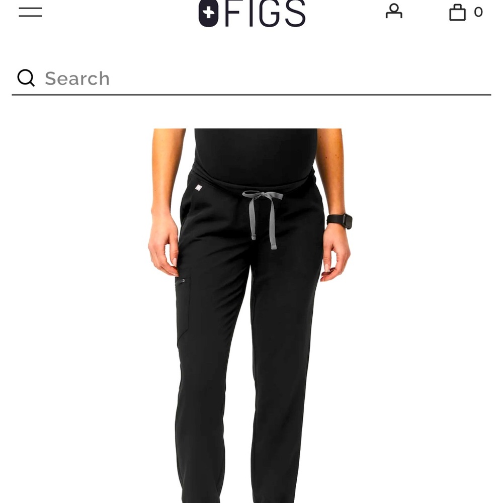 Figs. Size M. Maternity jogger scrub pant.